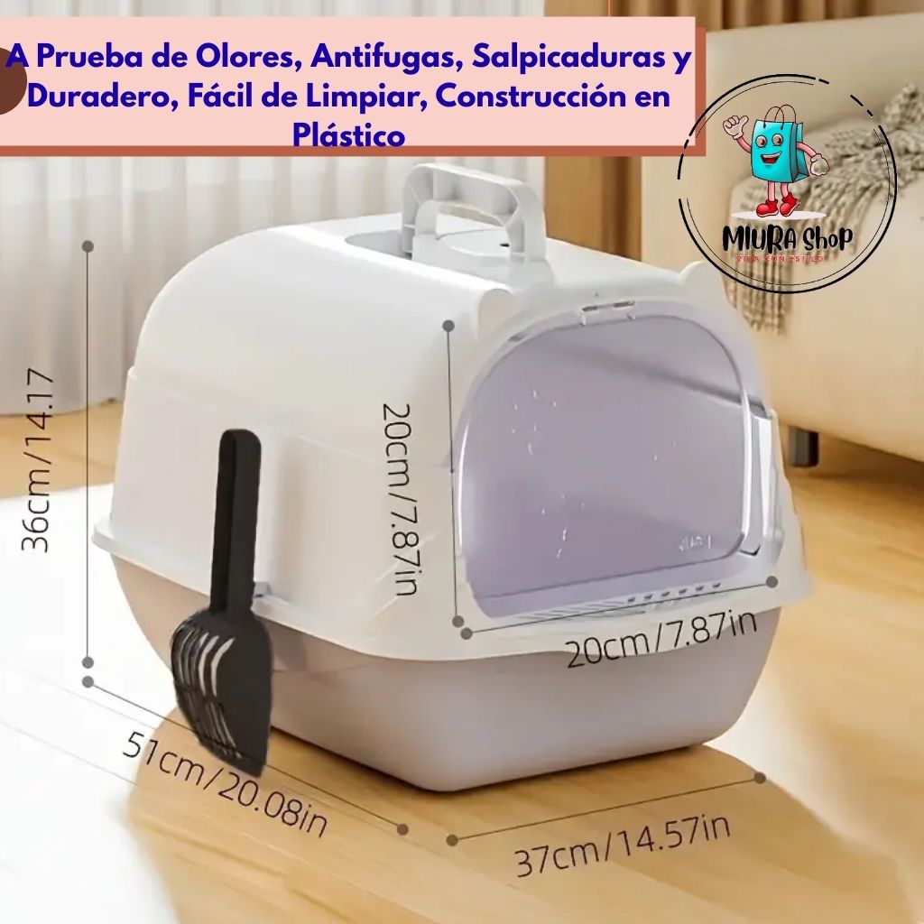 Arenera Moderna para Gatos con Filtro de Carbón