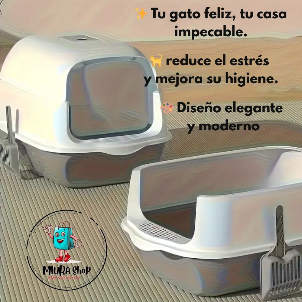 Arenera Moderna para Gatos con Filtro de Carbón