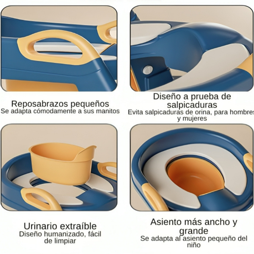 Pasitos Seguros 3 en 1 - Asiento Evolutivo Antideslizante para Bebés