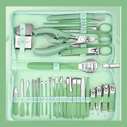 Kit Profesional de Manicure y Pedicure 35 Piezas - Set Completo de Belleza