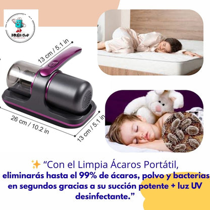 Aspiradora Portátil UV - Elimina Ácaros, Pelos y Bacterias
