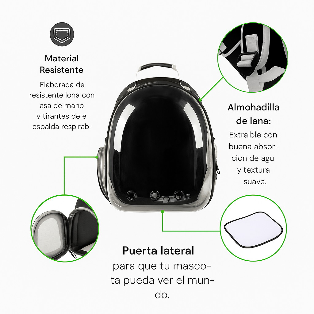 ✅ Perfecta para paseos, viajes, visitas al veterinario o aventuras urbanas.✨✨