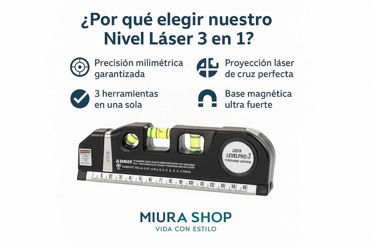 Beneficios Nivel Láser 3 en 1