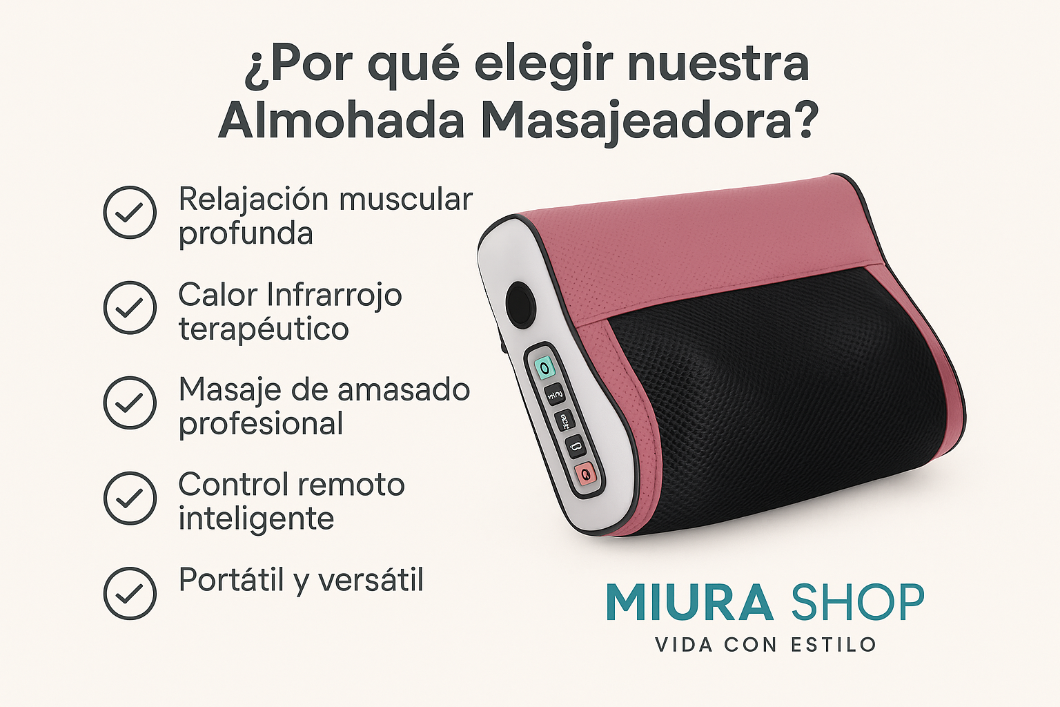 Beneficios Almohada Masajeadora