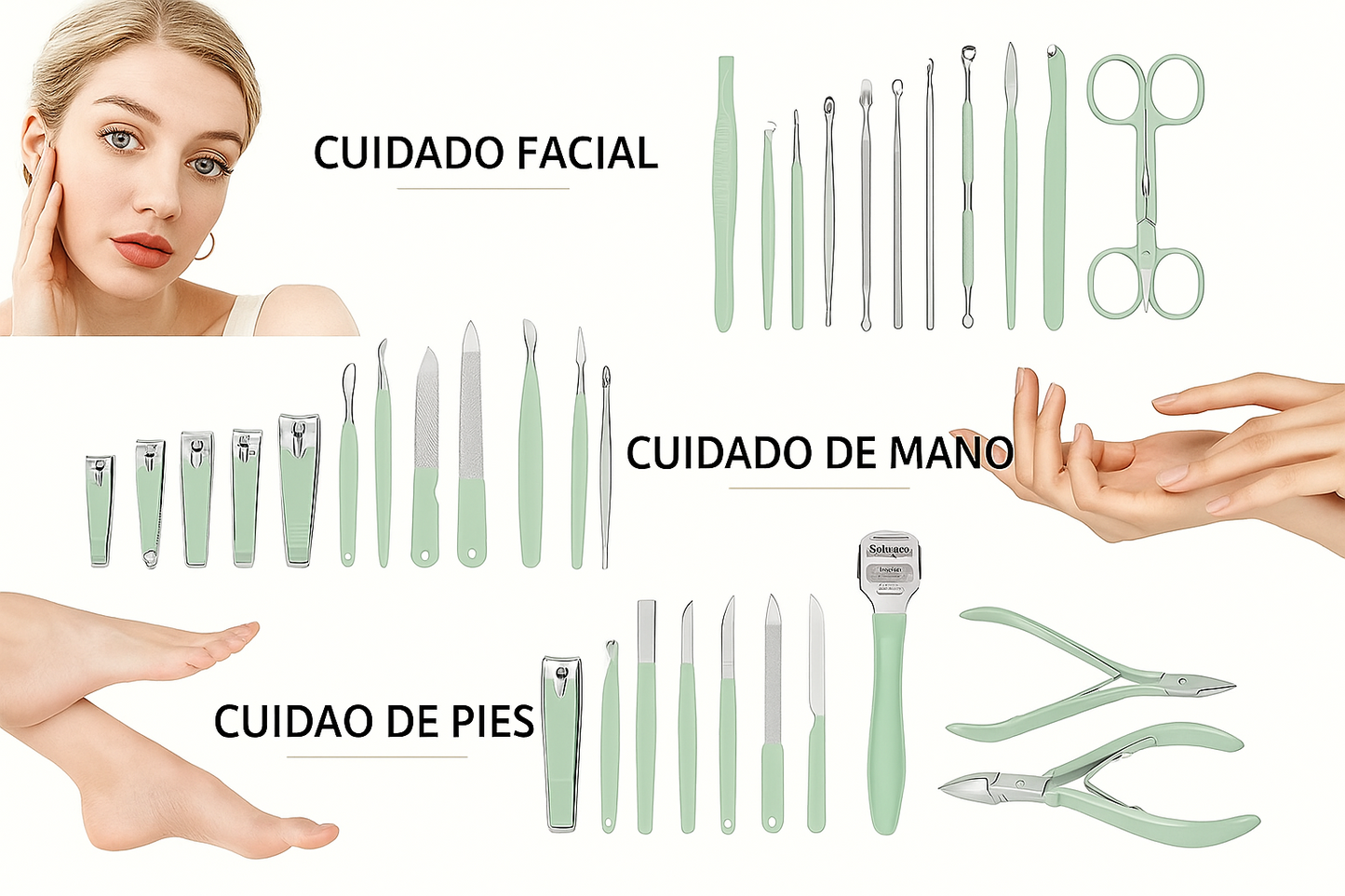 Kit Profesional de Manicure y Pedicure 35 Piezas - Set Completo de Belleza